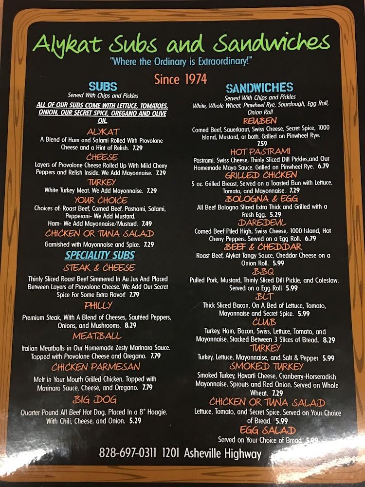 Alykat Deli Subs and Sandwiches Menu image 4